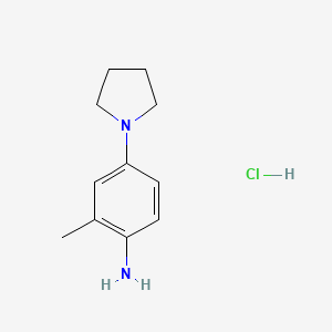 molecular formula C11H17ClN2 B2866603 2-Methyl-4-pyrrolidin-1-ylaniline hydrochloride CAS No. 1049786-00-6; 143525-69-3