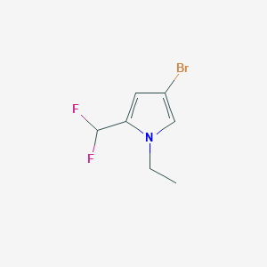 molecular formula C7H8BrF2N B2866613 4-Bromo-2-(difluoromethyl)-1-ethylpyrrole CAS No. 2248294-43-9