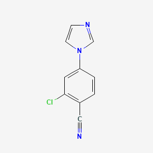 molecular formula C10H6ClN3 B2866617 2-Chloro-4-(imidazol-1-yl)benzonitrile CAS No. 1007318-66-2