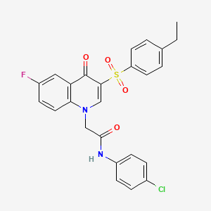 molecular formula C25H20ClFN2O4S B2866623 N-(4-氯苯基)-2-(3-((4-乙基苯基)磺酰)-6-氟-4-氧代喹啉-1(4H)-基)乙酰胺 CAS No. 895650-05-2