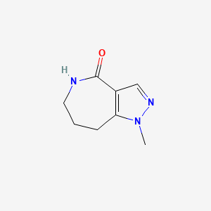 molecular formula C8H11N3O B2866641 1-methyl-1H,4H,5H,6H,7H,8H-pyrazolo[4,3-c]azepin-4-one CAS No. 1381532-73-5