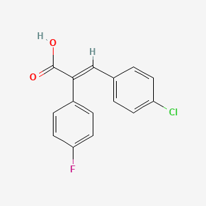 (E)-3-(4-chlorophenyl)-2-(4-fluorophenyl)prop-2-enoic acid