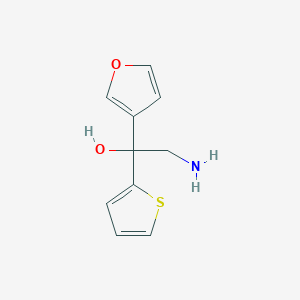 molecular formula C10H11NO2S B2866676 2-Amino-1-(furan-3-yl)-1-thiophen-2-ylethanol CAS No. 2380086-84-8