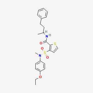 molecular formula C24H28N2O4S2 B2866683 3-[(4-乙氧基苯基)(甲基)磺酰基]-N-(4-苯基丁-2-基)噻吩-2-甲酰胺 CAS No. 1251705-48-2