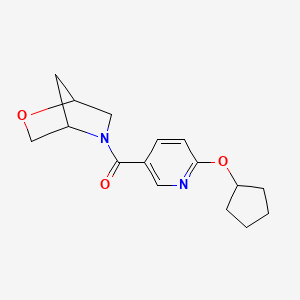 2-Oxa-5-azabicyclo[2.2.1]heptan-5-yl(6-(cyclopentyloxy)pyridin-3-yl)methanone
