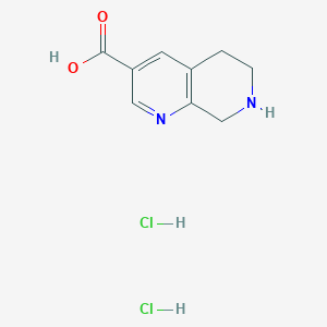 molecular formula C9H12Cl2N2O2 B2866704 5,6,7,8-Tetrahydro-1,7-naphthyridine-3-carboxylic acid;dihydrochloride CAS No. 2551116-31-3