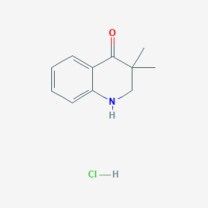 molecular formula C11H14ClNO B2866705 3,3-Dimethyl-2,3-dihydro-1H-quinolin-4-one hydrochloride CAS No. 2203989-92-6