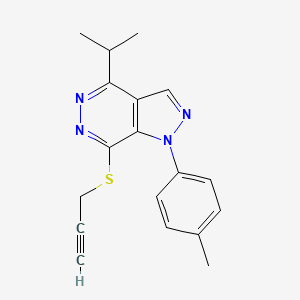 molecular formula C18H18N4S B2866715 4-isopropyl-7-(prop-2-yn-1-ylthio)-1-(p-tolyl)-1H-pyrazolo[3,4-d]pyridazine CAS No. 1207028-25-8