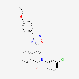 molecular formula C25H18ClN3O3 B2866716 2-(3-chlorophenyl)-4-[3-(4-ethoxyphenyl)-1,2,4-oxadiazol-5-yl]isoquinolin-1(2H)-one CAS No. 1326895-42-4