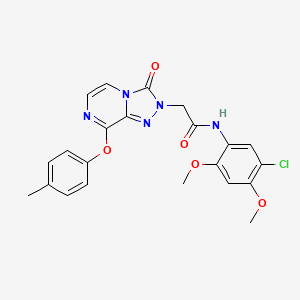 molecular formula C22H20ClN5O5 B2866725 1-[4-(butyrylamino)benzoyl]-N-(tetrahydrofuran-2-ylmethyl)piperidine-4-carboxamide CAS No. 1116060-82-2