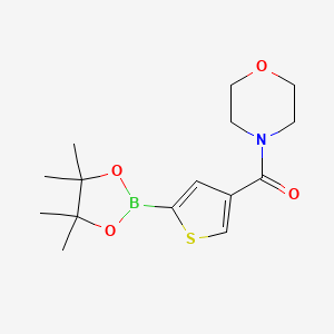 molecular formula C15H22BNO4S B2866749 4-(Morpholinocarbonyl)thiophen-3-boronic acid pinacol ester CAS No. 2377606-73-8