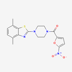 [4-(4,7-Dimethyl-1,3-benzothiazol-2-yl)piperazin-1-yl]-(5-nitrofuran-2-yl)methanone