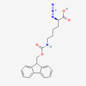 molecular formula C21H22N4O4 B2866758 N3-D-Lys(Fmoc)-OH CAS No. 1994300-35-4