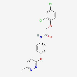 molecular formula C19H15Cl2N3O3 B2866764 2-(2,4-二氯苯氧基)-N-(4-((6-甲基吡哒嗪-3-基)氧)苯基)乙酰胺 CAS No. 1206985-22-9