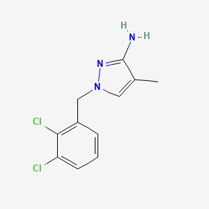 molecular formula C11H11Cl2N3 B2866766 1-(2,3-Dichlorobenzyl)-4-methyl-1H-pyrazol-3-amine CAS No. 1693856-84-6