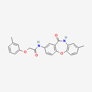 N-(8-methyl-11-oxo-10,11-dihydrodibenzo[b,f][1,4]oxazepin-2-yl)-2-(3-methylphenoxy)acetamide