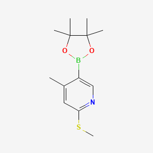 4-Methyl-2-(methylsulfanyl)-5-(tetramethyl-1,3,2-dioxaborolan-2-yl)pyridine