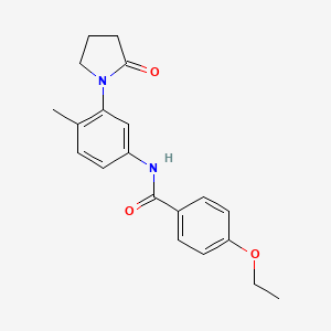 molecular formula C20H22N2O3 B2866791 4-ethoxy-N-(4-methyl-3-(2-oxopyrrolidin-1-yl)phenyl)benzamide CAS No. 941993-65-3