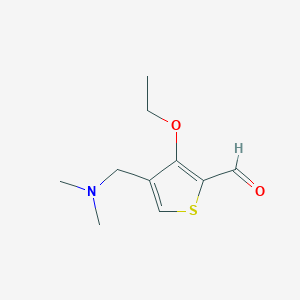 molecular formula C10H15NO2S B028668 4-[(Dimethylamino)methyl]-3-ethoxythiophene-2-carbaldehyde CAS No. 108408-49-7