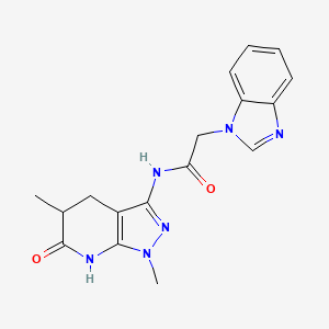 2-(1H-benzo[d]imidazol-1-yl)-N-(1,5-dimethyl-6-oxo-4,5,6,7-tetrahydro-1H-pyrazolo[3,4-b]pyridin-3-yl)acetamide