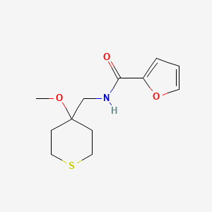 molecular formula C12H17NO3S B2866805 N-((4-甲氧基四氢-2H-噻吩-4-基)甲基)呋喃-2-甲酰胺 CAS No. 2034244-02-3