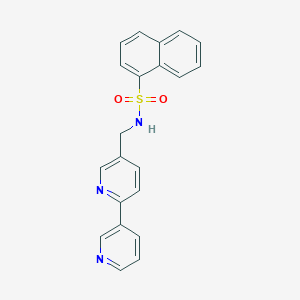 molecular formula C21H17N3O2S B2866811 N-([2,3'-bipyridin]-5-ylmethyl)naphthalene-1-sulfonamide CAS No. 2034210-45-0