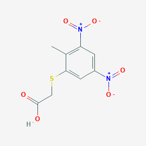 molecular formula C9H8N2O6S B2866815 2-(2-Methyl-3,5-dinitrophenylthio)acetic acid CAS No. 367925-02-8
