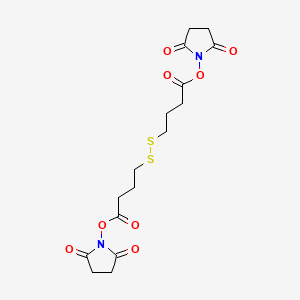 molecular formula C16H20N2O8S2 B2866818 双(2,5-二氧代吡咯烷-1-基) 4,4'-二磺化二丁酸酯 CAS No. 98604-88-7