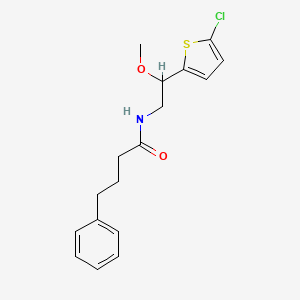 molecular formula C17H20ClNO2S B2866825 N-(2-(5-氯噻吩-2-基)-2-甲氧基乙基)-4-苯基丁酰胺 CAS No. 2034412-10-5