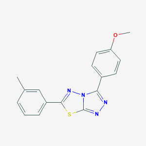molecular formula C17H14N4OS B286683 3-(4-Methoxyphenyl)-6-(3-methylphenyl)[1,2,4]triazolo[3,4-b][1,3,4]thiadiazole 