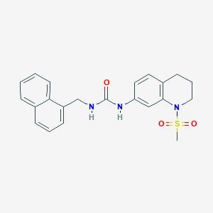 molecular formula C22H23N3O3S B2866830 1-(1-(甲磺酰基)-1,2,3,4-四氢喹啉-7-基)-3-(萘-1-基甲基)脲 CAS No. 1203055-89-3