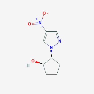 molecular formula C8H11N3O3 B2866832 (1R,2R)-2-(4-硝基吡唑-1-基)环戊醇 CAS No. 1596617-60-5