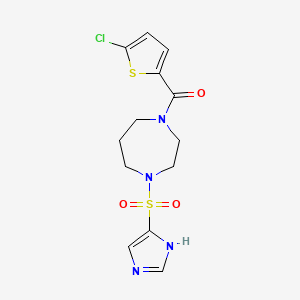 (4-((1H-imidazol-4-yl)sulfonyl)-1,4-diazepan-1-yl)(5-chlorothiophen-2-yl)methanone