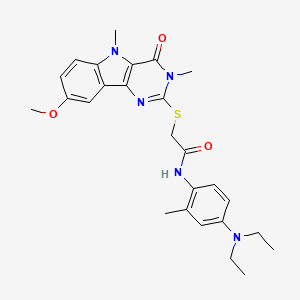 molecular formula C26H31N5O3S B2866834 6-[(3-甲基苯甲酰)氨基]-N-(2-甲基苄基)色满-3-甲酰胺 CAS No. 1112375-07-1