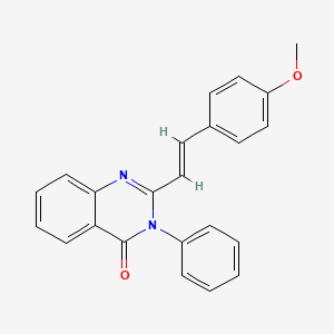 molecular formula C23H18N2O2 B2866839 2-[(E)-2-(4-methoxyphenyl)ethenyl]-3-phenylquinazolin-4-one CAS No. 77143-59-0