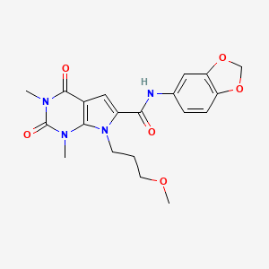 N-(1,3-benzodioxol-5-yl)-7-(3-methoxypropyl)-1,3-dimethyl-2,4-dioxo-2,3,4,7-tetrahydro-1H-pyrrolo[2,3-d]pyrimidine-6-carboxamide