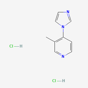 molecular formula C9H11Cl2N3 B2866852 4-Imidazol-1-yl-3-methylpyridine;dihydrochloride CAS No. 2248353-51-5
