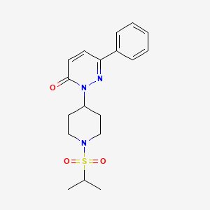 6-Phenyl-2-(1-propan-2-ylsulfonylpiperidin-4-yl)pyridazin-3-one