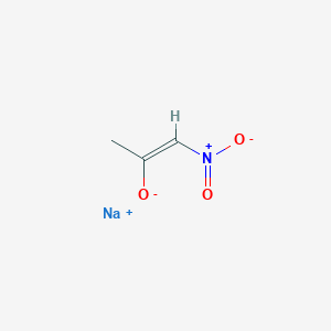 molecular formula C3H4NNaO3 B2866859 Sodium;(Z)-1-nitroprop-1-en-2-olate CAS No. 1706521-43-8