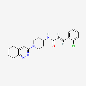 molecular formula C22H25ClN4O B2866860 (E)-3-(2-氯苯基)-N-(1-(5,6,7,8-四氢环辛啉-3-基)哌啶-4-基)丙烯酰胺 CAS No. 2035003-88-2