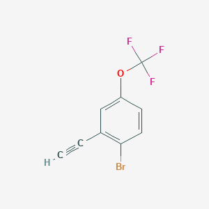 molecular formula C9H4BrF3O B2866873 1-Bromo-2-ethynyl-4-(trifluoromethoxy)benzene CAS No. 2379918-32-6