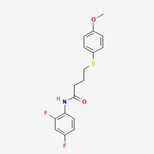 N-(2,4-difluorophenyl)-4-((4-methoxyphenyl)thio)butanamide
