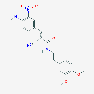 2-cyano-N-[2-(3,4-dimethoxyphenyl)ethyl]-3-[4-(dimethylamino)-3-nitrophenyl]prop-2-enamide