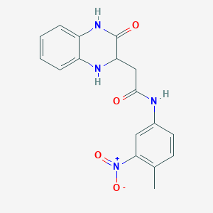 molecular formula C17H16N4O4 B2866881 N-(4-甲基-3-硝基苯基)-2-(3-氧代-1,2,3,4-四氢喹喔啉-2-基)乙酰胺 CAS No. 330202-52-3