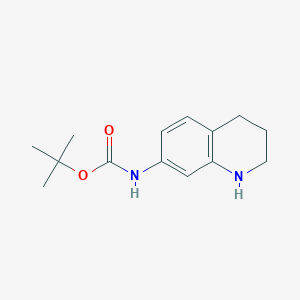 molecular formula C14H20N2O2 B2866883 叔丁基(1,2,3,4-四氢喹啉-7-基)氨基甲酸酯 CAS No. 1176657-15-0