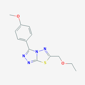 molecular formula C13H14N4O2S B286689 6-(Ethoxymethyl)-3-(4-methoxyphenyl)[1,2,4]triazolo[3,4-b][1,3,4]thiadiazole 