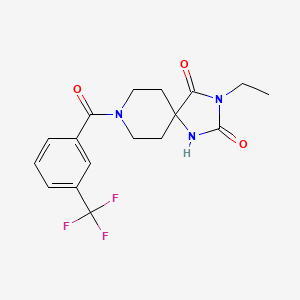 3-Ethyl-8-(3-(trifluoromethyl)benzoyl)-1,3,8-triazaspiro[4.5]decane-2,4-dione