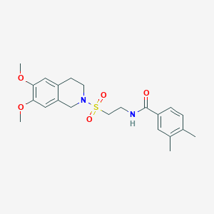 N-(2-((6,7-dimethoxy-3,4-dihydroisoquinolin-2(1H)-yl)sulfonyl)ethyl)-3,4-dimethylbenzamide