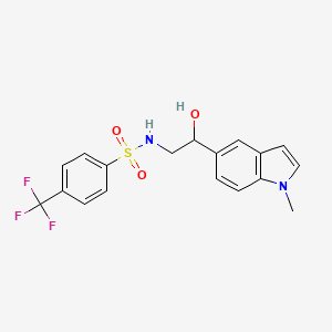 N-(2-hydroxy-2-(1-methyl-1H-indol-5-yl)ethyl)-4-(trifluoromethyl)benzenesulfonamide