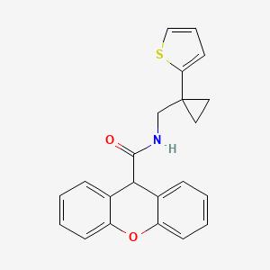 molecular formula C22H19NO2S B2866917 N-((1-(噻吩-2-基)环丙基)甲基)-9H-呫吨-9-甲酰胺 CAS No. 1208917-48-9